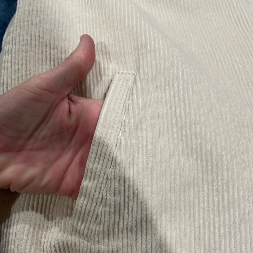 Cream Courderoy Shacket - Picture 10 of 11